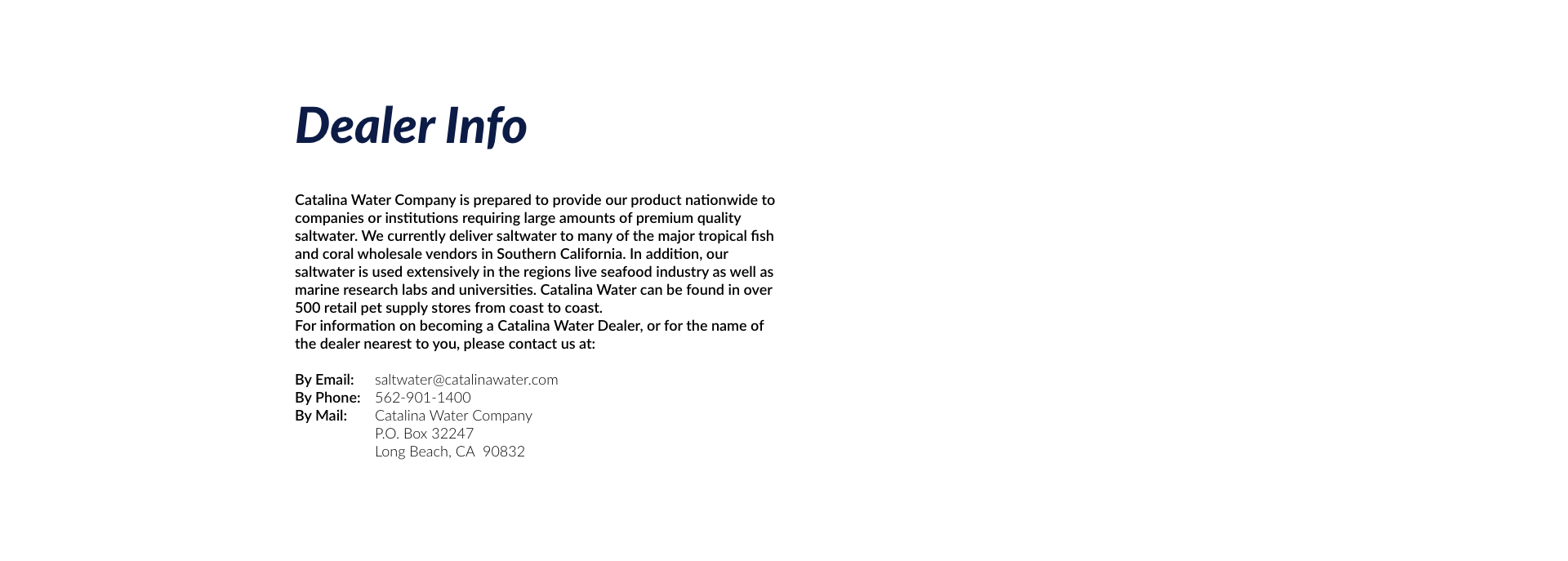 Dealer Information